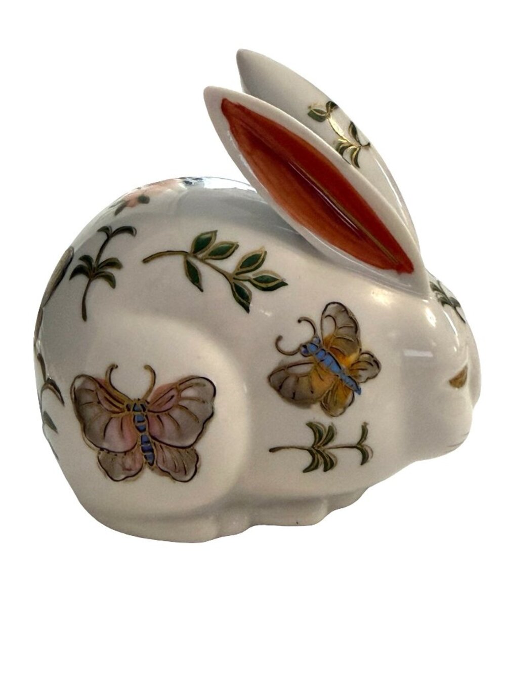 Andrea by Sadek Porcelain Bunny Figurine Butterfly Rabbit Made in Japan